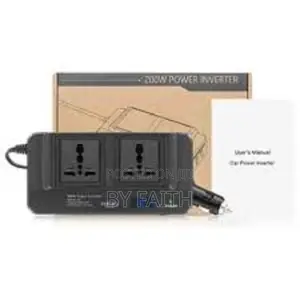 200w Car Inverter With 2 Sockets, 2 Usb 2 Type C Fast Charging Ports
