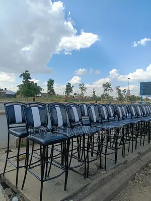 High Bar Black Chairs, Black and White 