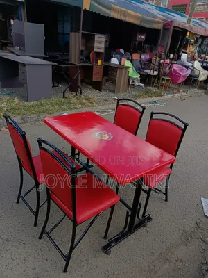 Restaurant Set and a Table, Red With Branded Table 