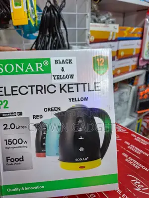 Fast Boiling Sonar P2 Electric Kettle 2l With 12-Month Warranty