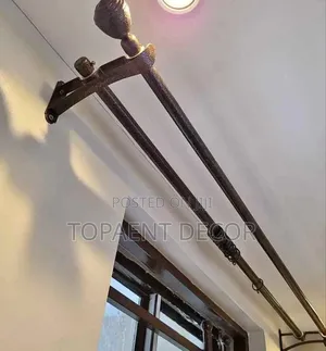 Heavy And Coated Double Rod For Sheer And Curtains