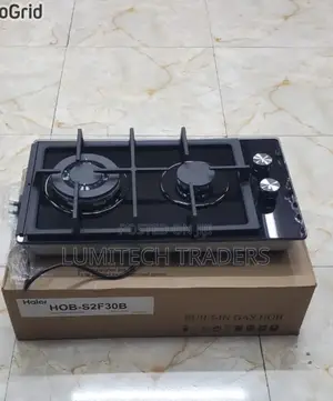 Haier Glass Inbuilt 2 Burner With Wok Burner Hob Cooker