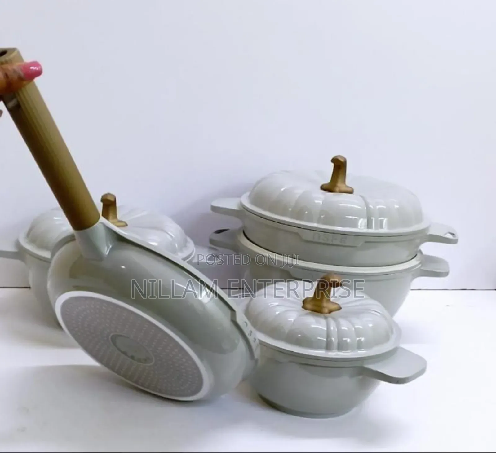 9pcs Usfe Pumpkin Granite Cookware Set*