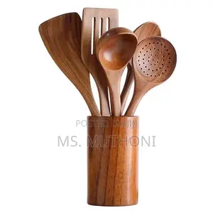 6pcs Bamboo Wooden Cooking Utensils Set