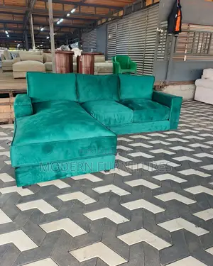 Beautiful Green L Sofa