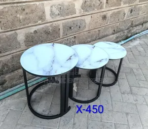 Marble-Top Nesting Side/Coffee Table