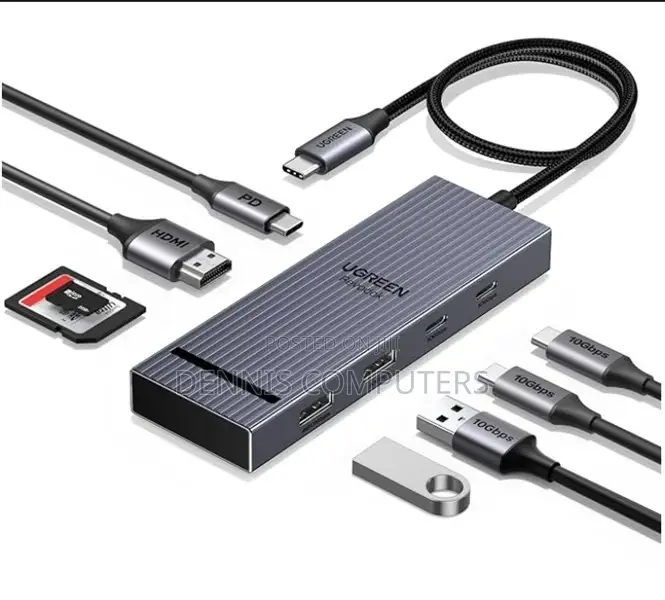 Ugreen 8 in 1 Multifunction Adapter, Usb-C to a 3.2 ( 2port) + Usb