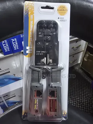 Rj45 / Rj11 Crimping Tool With Cable Teater