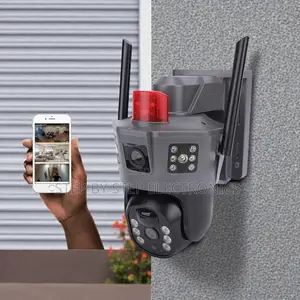 Built in Rechargeable Battery Electric 4g PTZ Dual Lens Camera