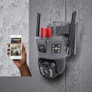 Dual Lens Screen Electric 4g Sim PTZ Security Camera System