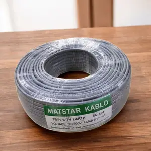 High Conductivity 2.5mm 90m Twin With Earth Flat Electrical Cable