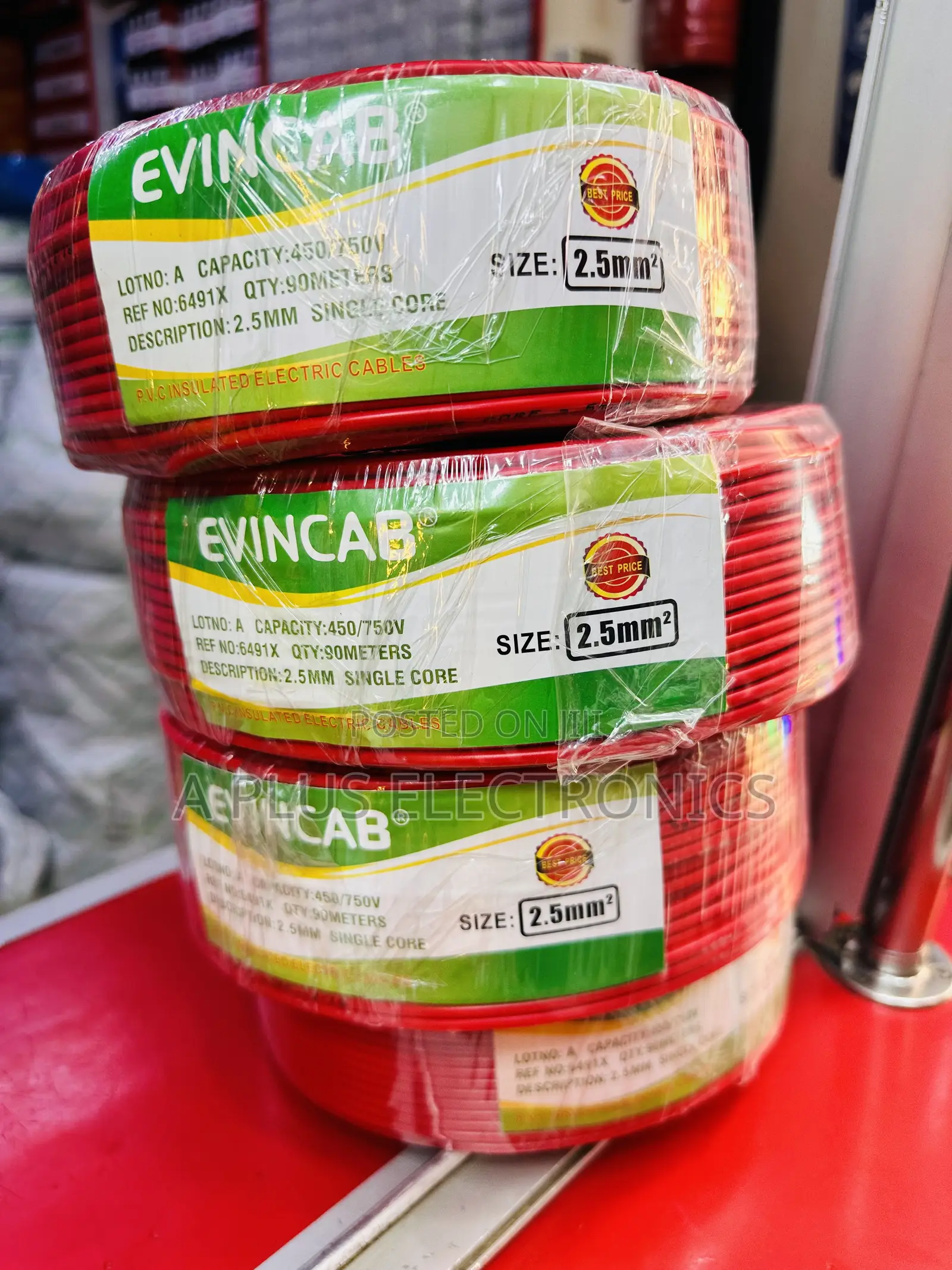 Performance Evincab 2.5mm Single Core Wiring Cable 90m(Red) – Trustee