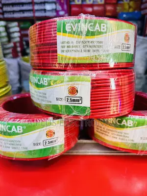 Evincab 2.5mm Single Core Wiring Cable 90m(Red) – Heat Resistant