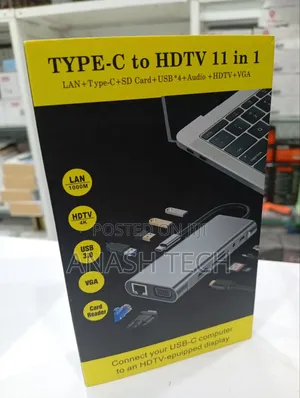 11 in 1 Usb C Hub Type C Adapter to Hdmi-Compatible Vga