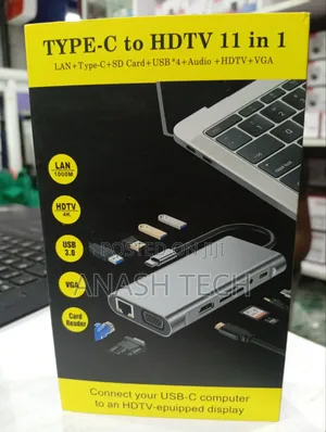 11 in 1 Multiport Usb-C Type C Hub to Usb 3.0 Hdmi Rj45