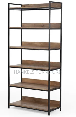 Heavy-Duty Metallic Commercial Shelving Unit