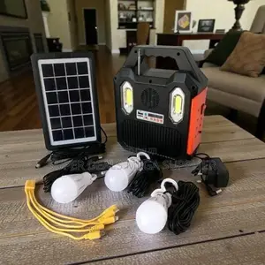 Easy Connection Portable Home Solar Lighting System Kit With Bluetooth