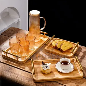 3 In1 Serving Tray With Bamboo Handles
