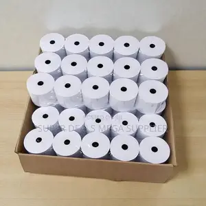 50x 80mm Thermal Paper Rolls End of Roll Warning Stripe Feature