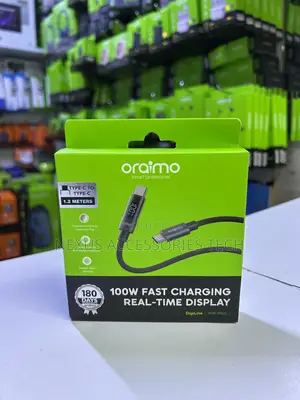 New Oraimo 100w Type-C to Type-C Fast Charging Cable 1.2m