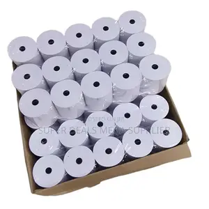 50x 80mm Thermal Paper Rolls End-of-roll Warning Stripe Included