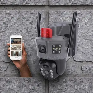 360- Degree Rotation Electric 4g PTZ Dual Lens Security Camera