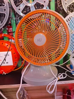 Luminous 9” Personal Table Fan Copper Motor Orange