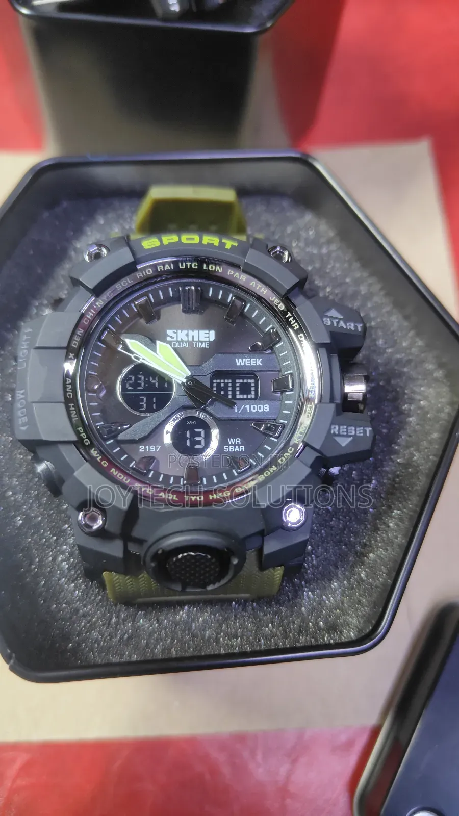 Sports Watch Analog-Digital Display Multi Function Military Led .