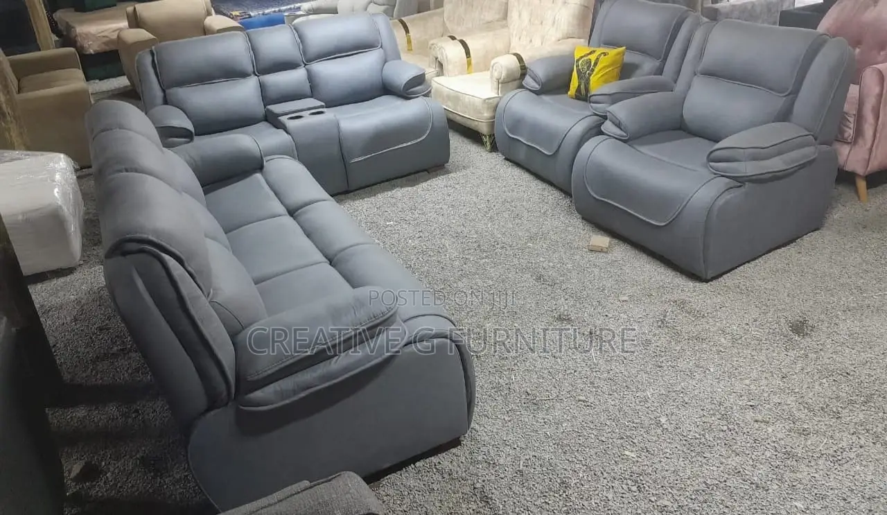 Luxury 7-Seater Spring Cushion Sofa