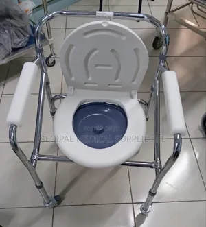 Staimless Commode Chair With Castors