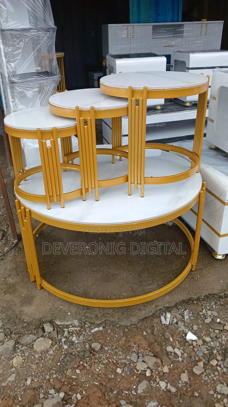 4 in 1 Executive Pure Marble Table