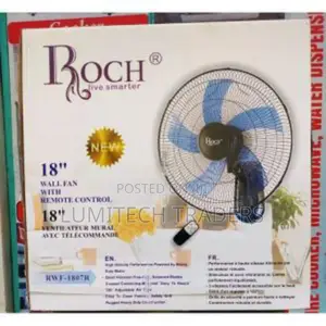 Roch 18" Wall Mounted Fan With Remote Control