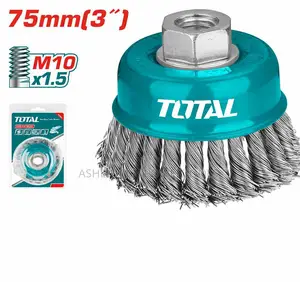 Total Tac32031 Wire Cup Brush
Dia: 75mm, 3"