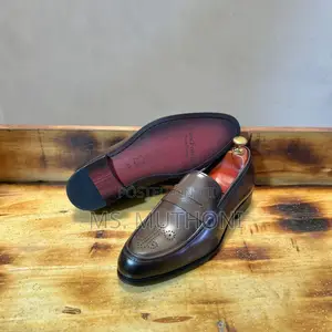 Available John Foster Men's Black/ Brown Leather Loafers. Size 40-46