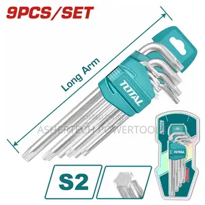 Total Tht106392 9pcs Torx Key Set
Material:Cr-V