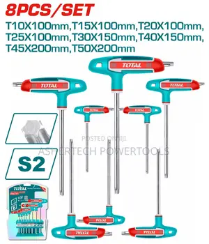 Total Thhw80836 8 PCS T-Handle Torxwrench Set 2 Sets