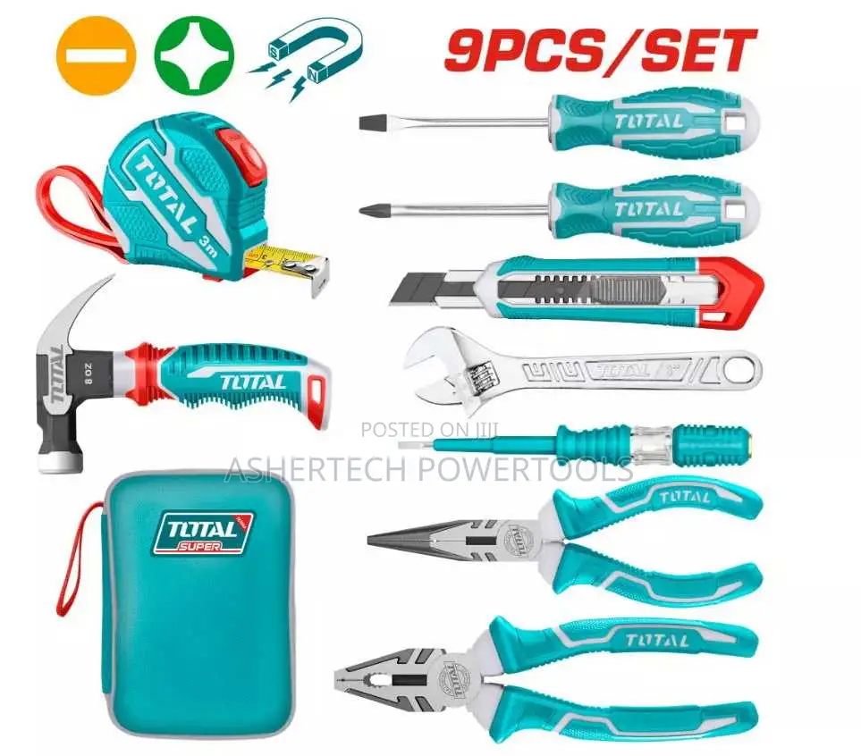 Total Thkthp90097 9 PCS Hand Tools Set