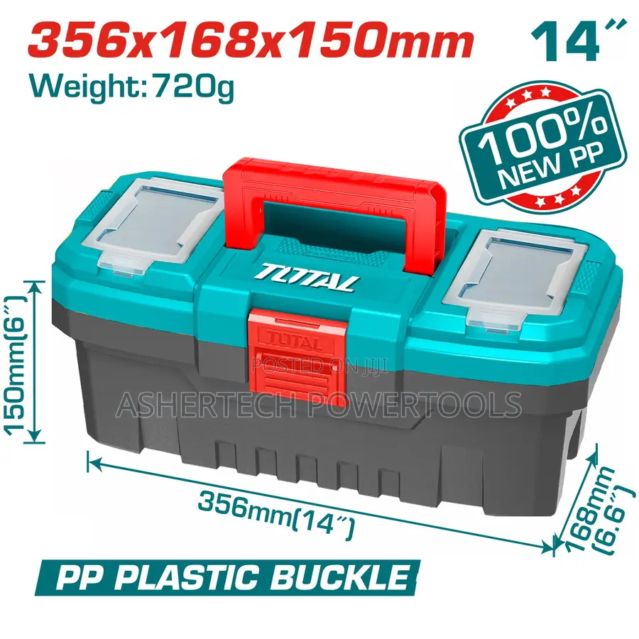 Total Tpbx0141 14" Plastic Tool Box