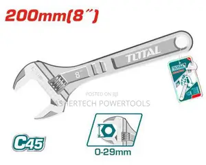 Total Tht101083 Adjustable Wrench
Length:200mm(8")