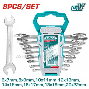 Total Tht102386 8pcs Double Open End Spanner Set
Size:6-22mm