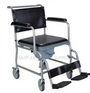 Commode Chair With Footrest And Castors (Comfortable And Lightweight)