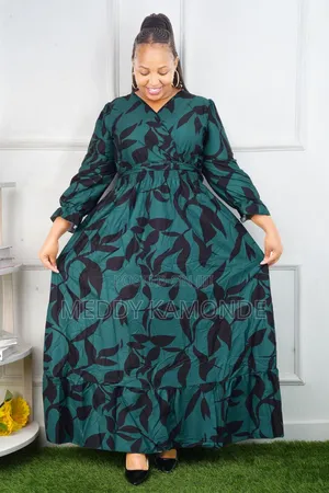 Green Pattern Maxi Dress