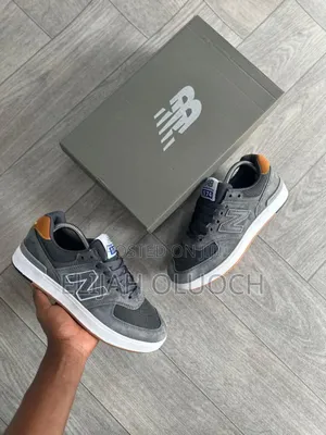 New Balance 574 Sneakers in Grey Mesh and Suede