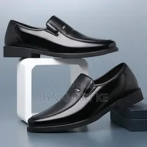 Genuine Leather Mens Shoes Black Official Formal Wedding Cowhide