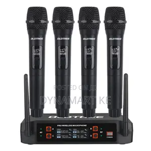 Oldtree Wireless Microphone 4-Channel Uhf Dynamic System