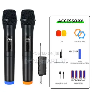 2-Channel Uhf Wireless Microphone System + Free Batteries