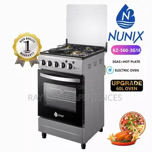 Nunix Standing Cooker 3 Gas + 1 E Electric Oven (Kz-560) 50×55