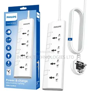 Philips 4-Way Universal Power Extension Cord 3m 2500w