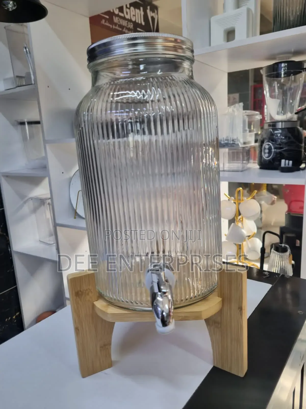 6 Liters Juice Dispenser With Bamboo Stand