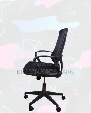 Black Mid-Back Mesh Chair | Smooth Rolling Comfort for Busy Workdays |